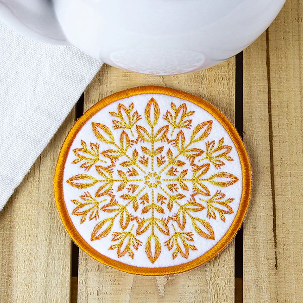 Folk Botanicals Coaster 3 (In-the-Hoop) - Image 9
