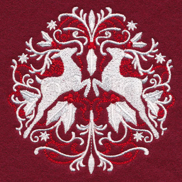Folk Christmas Reindeer Circle - Image 5