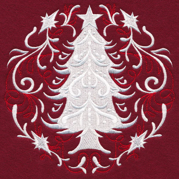 Folk Christmas Tree Circle - Image 2