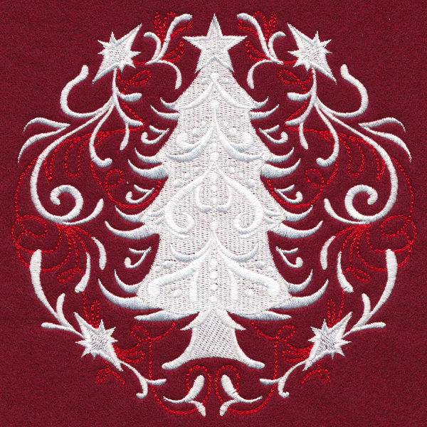 Folk Christmas Tree Circle - Image 3