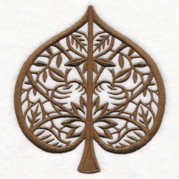 Folk Cut Cottonwood Leaf - Image 3