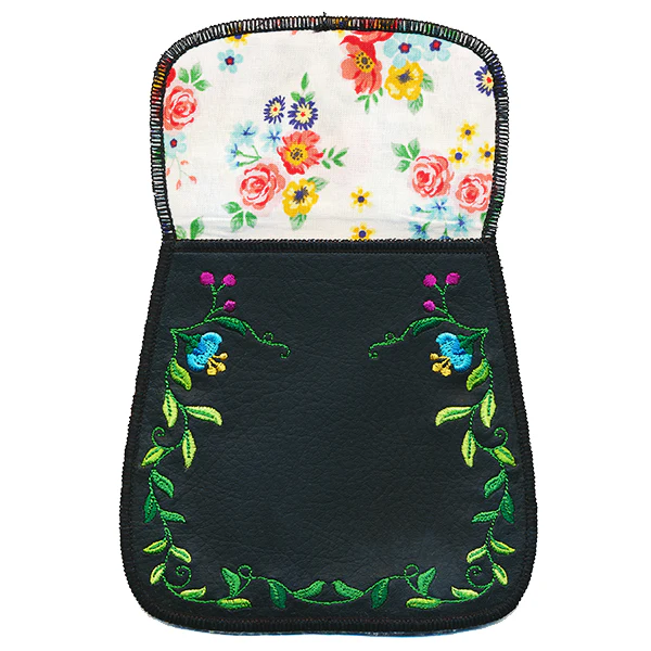 Folk Flowers Leather Purse (In-the-Hoop) - Image 4