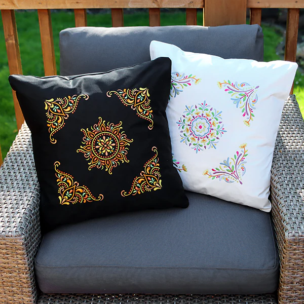 Folk Mandala Pillow Pair - Image 2