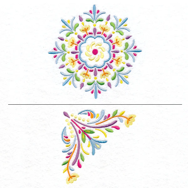 Folk Mandala Pillow Pair - Image 3