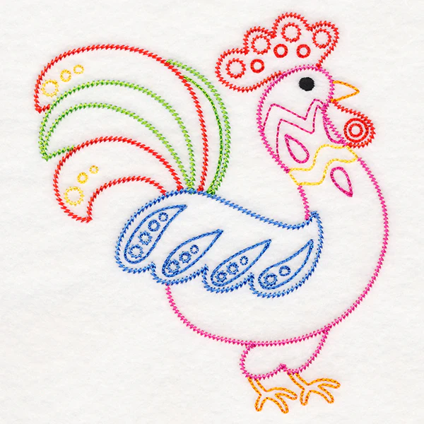 Folksy Chicken 2 (Vintage) - Image 3