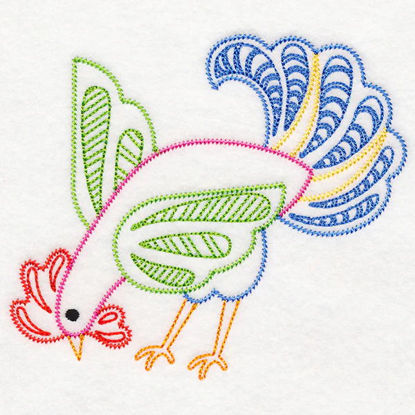 Folksy Chicken 4 (Vintage) - Image 3