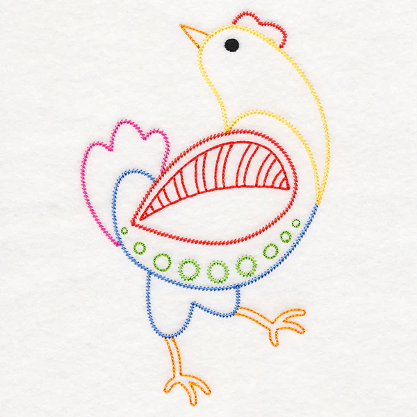 Folksy Chicken 5 (Vintage) - Image 3