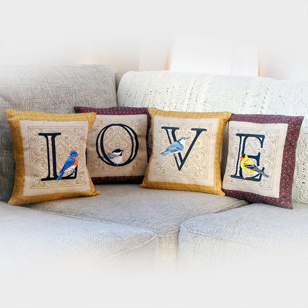 For the Love of Birds Square - Letter L & Bluebird - Image 4