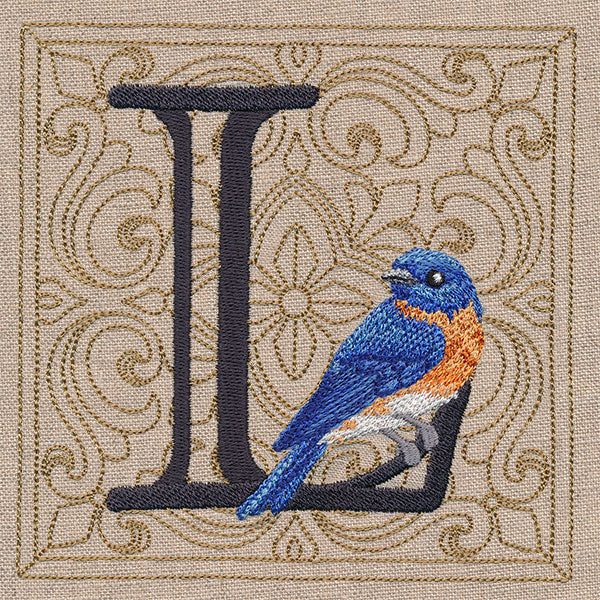 For the Love of Birds Square - Letter L & Bluebird - Image 7