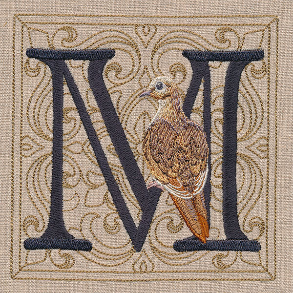 For the Love of Birds Square - Letter M and Mourning Dove - Image 7