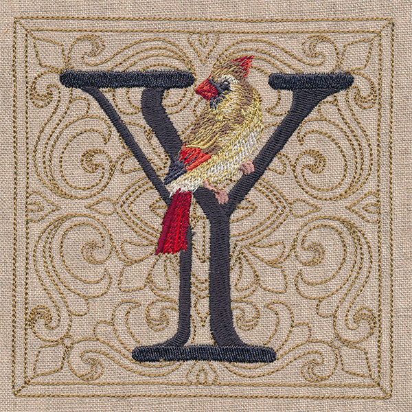 For the Love of Birds Square - Letter Y and Female Cardinal - Image 7