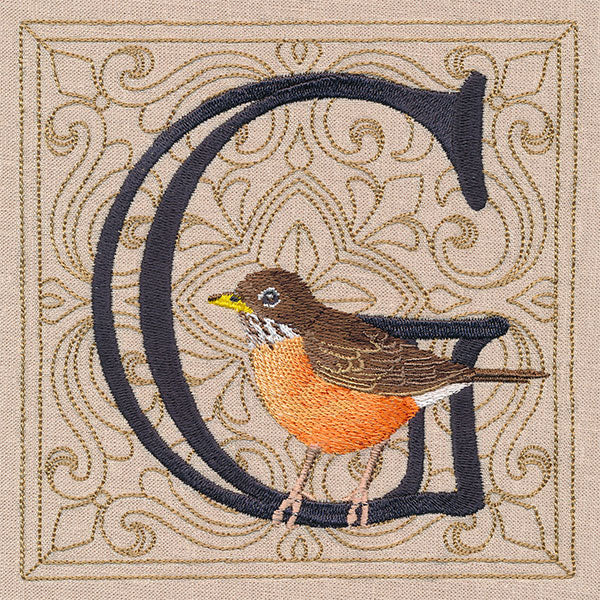 For the Love of Spring Birds Square - Letter G and Robin - Image 7