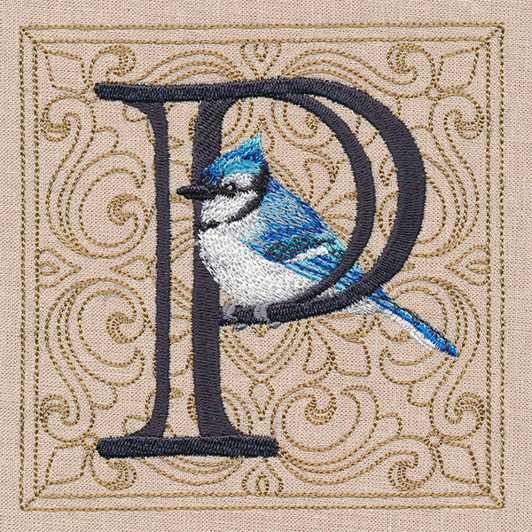 For the Love of Spring Birds Square - Letter P and Bluejay - Image 10