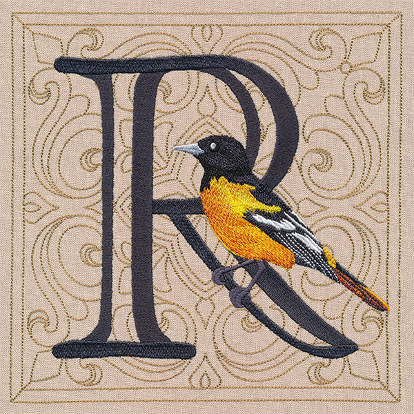 For the Love of Spring Birds Square - Letter R and Oriole - Image 13