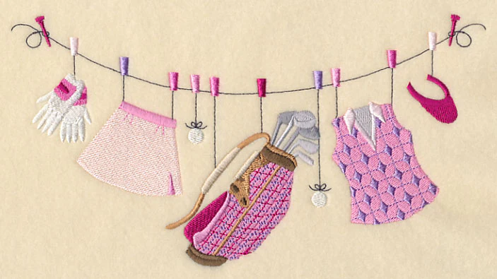 Fore! Golf Clothesline - Hers
