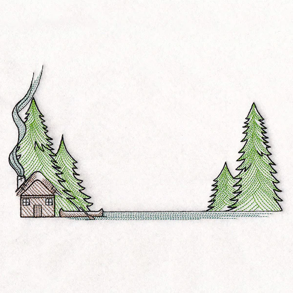 Forest Cabin Quilt Label - Image 3