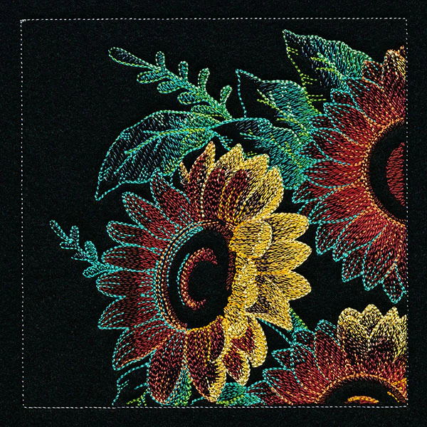 Four Panel Sunflower Bouquet - Top Left - Image 11
