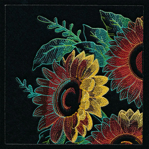 Four Panel Sunflower Bouquet - Top Left - Image 6