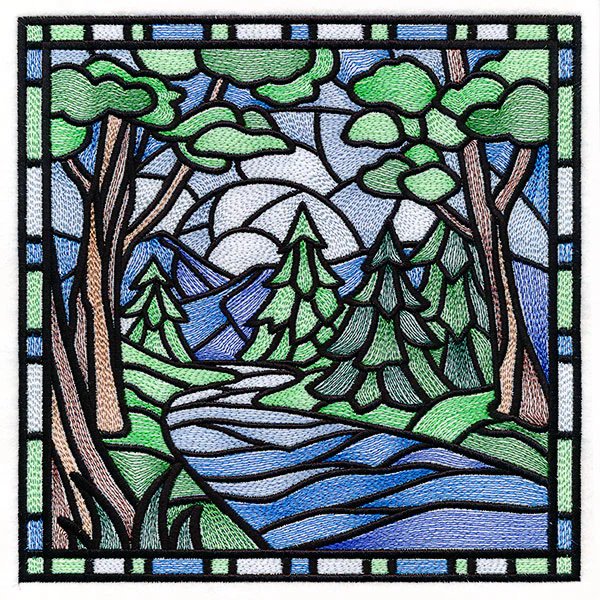 Four Seasons Stained Glass Square - Summer - Image 2