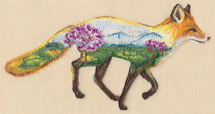 Fox and Landscape in Watercolor - Image 2