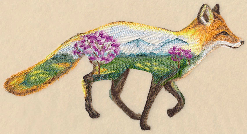 Fox and Landscape in Watercolor - Image 5