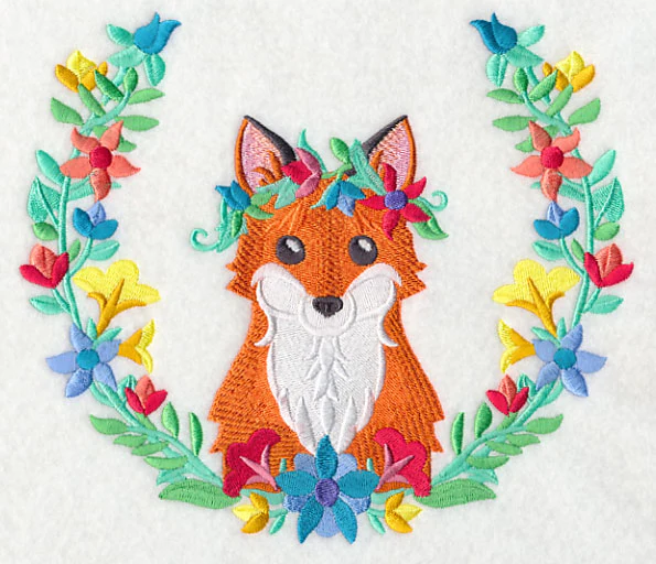Fox with Floral Laurel - Image 4