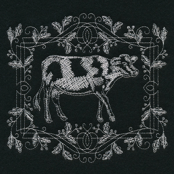 Framed Chalkboard Cow - Image 2