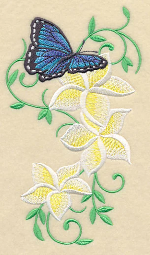 Frangipani and Butterfly Flourish - Image 4