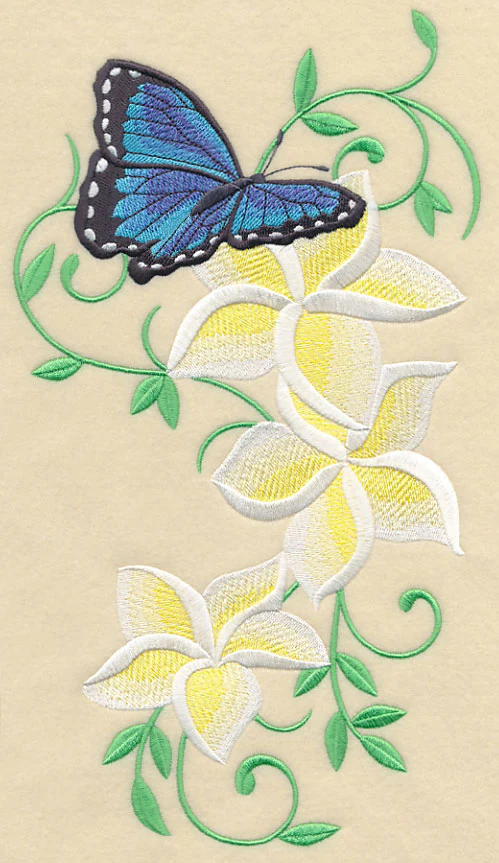 Frangipani and Butterfly Flourish - Image 6