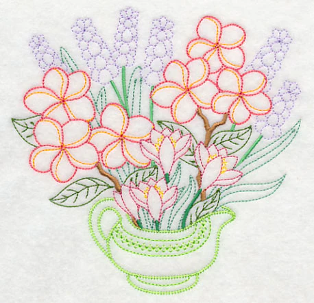 Frangipani and Hyacinth Bouquet (Vintage) - Image 3