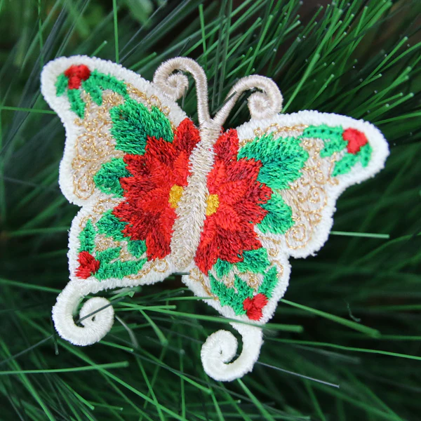 Free-Flying Christmas Butterfly (In-the-Hoop) - Image 5