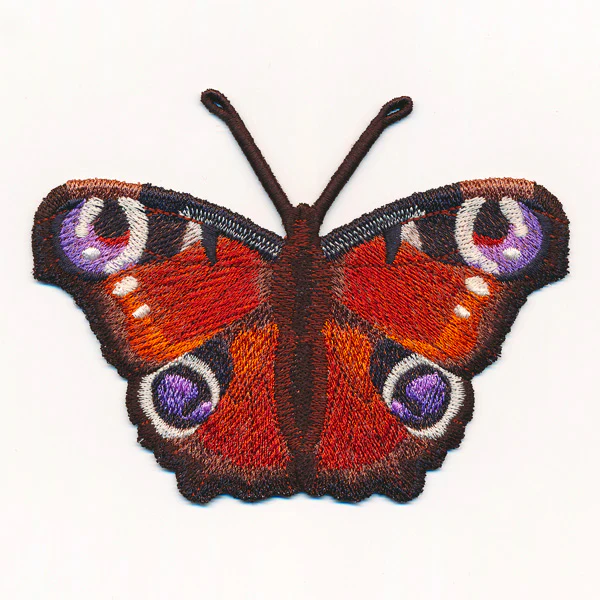 Free-Flying Peacock Butterfly (In-the-Hoop) - Image 2