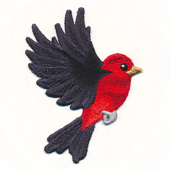 Free-Flying Scarlet Tanager (In-the-Hoop) - Image 6