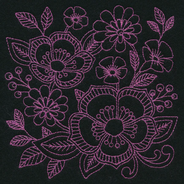 Free Spirit Floral Square (Thick Thread)