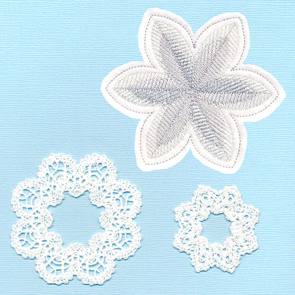 Freestanding Fabric and Lace Flower (In-the-Hoop) - Image 6