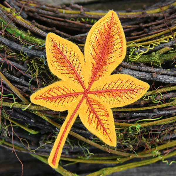 Freestanding Fabric Buckeye Leaf (In-the-Hoop) - Image 3