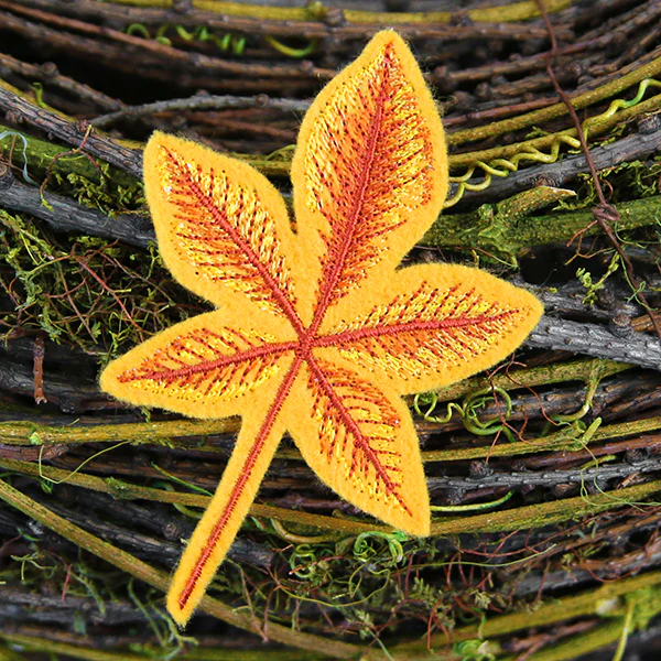 Freestanding Fabric Buckeye Leaf (In-the-Hoop) - Image 5