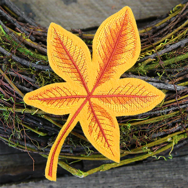 Freestanding Fabric Buckeye Leaf (In-the-Hoop) - Image 7