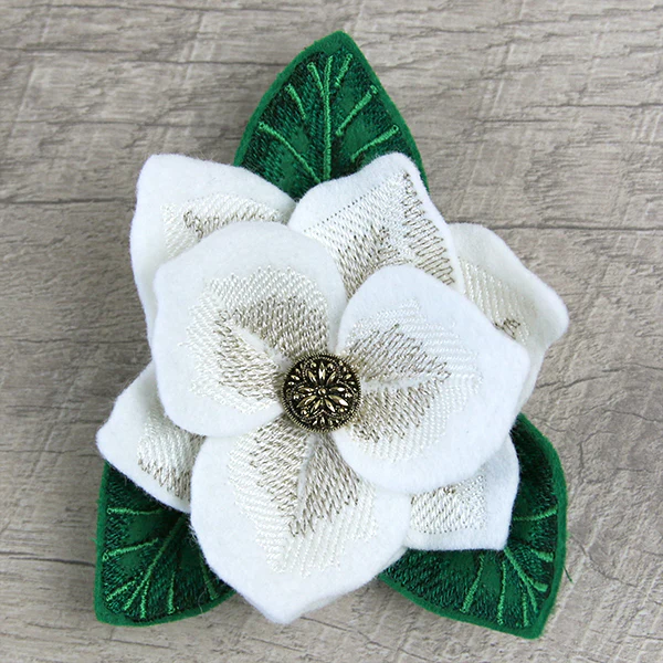 Freestanding Fabric Magnolia (In-the-Hoop) - Image 5