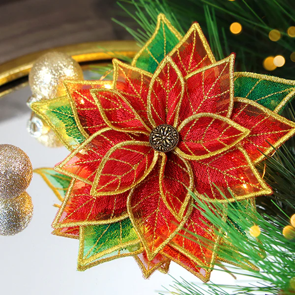 Freestanding Fabric Poinsettia (In-the-Hoop) - Image 10