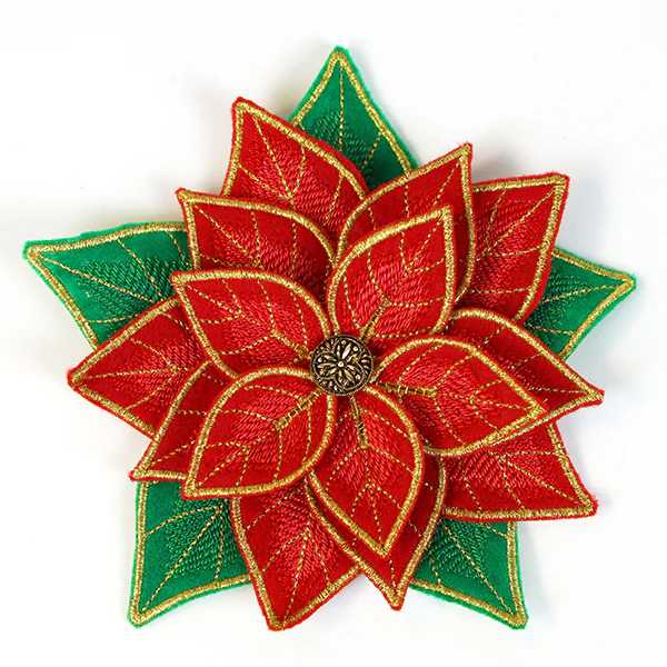 Freestanding Fabric Poinsettia (In-the-Hoop) - Image 2