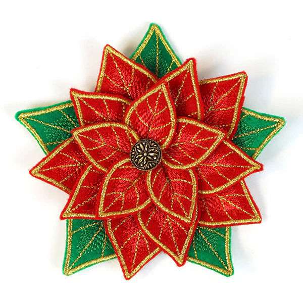 Freestanding Fabric Poinsettia (In-the-Hoop) - Image 6