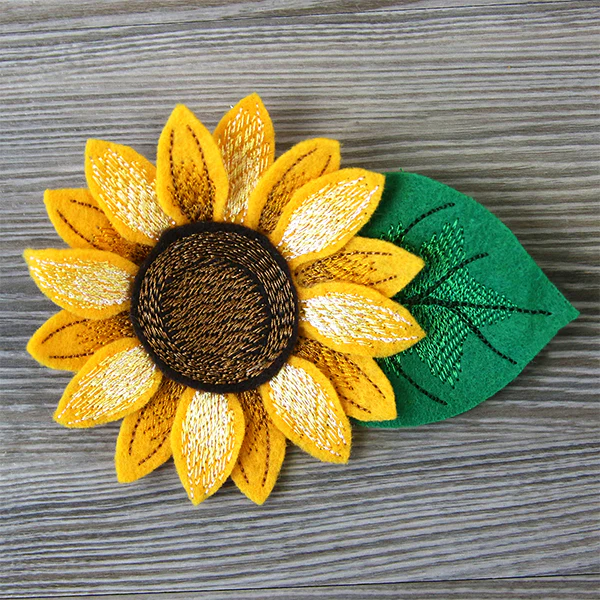 Freestanding Fabric Sunflower (In-the-Hoop) - Image 5