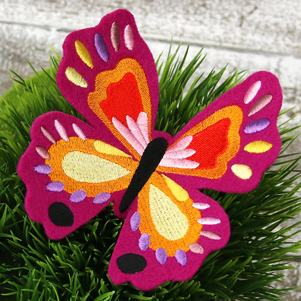 Freestanding Fabric Vibrant Butterfly (In-the-Hoop) - Image 7
