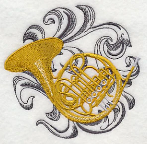 French Horn with Baroque Background - Image 4