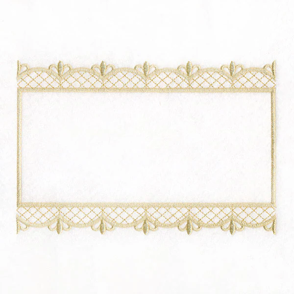 Fresh and Timeless Gilded Filigree Quilt Label - Image 4