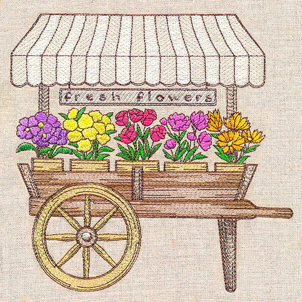Fresh Flowers Cart