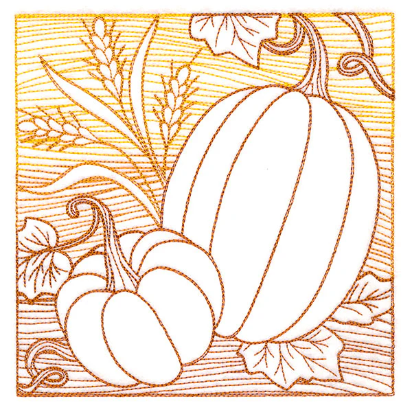 Fresh Harvest - Pumpkins Etching - Image 3