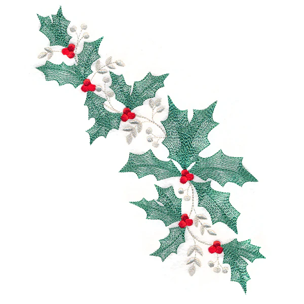 Fresh Holly and Berries Spray - Image 2