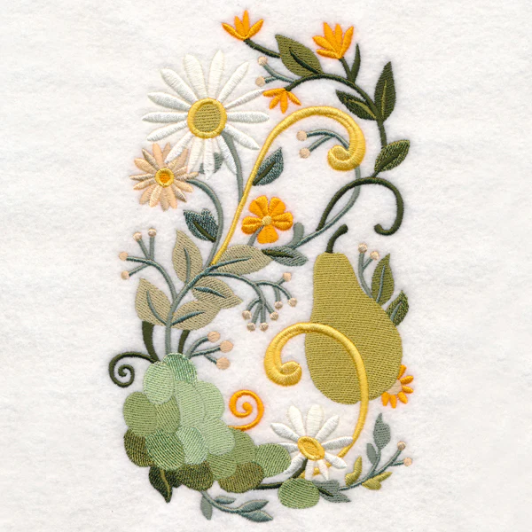 Fresh Pears, Grapes, and Daisies - Image 3